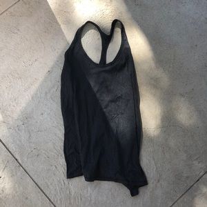 Grey striped lululemon top